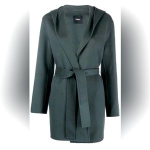 Theory Cashmere & Wool Wrap Coat NWT